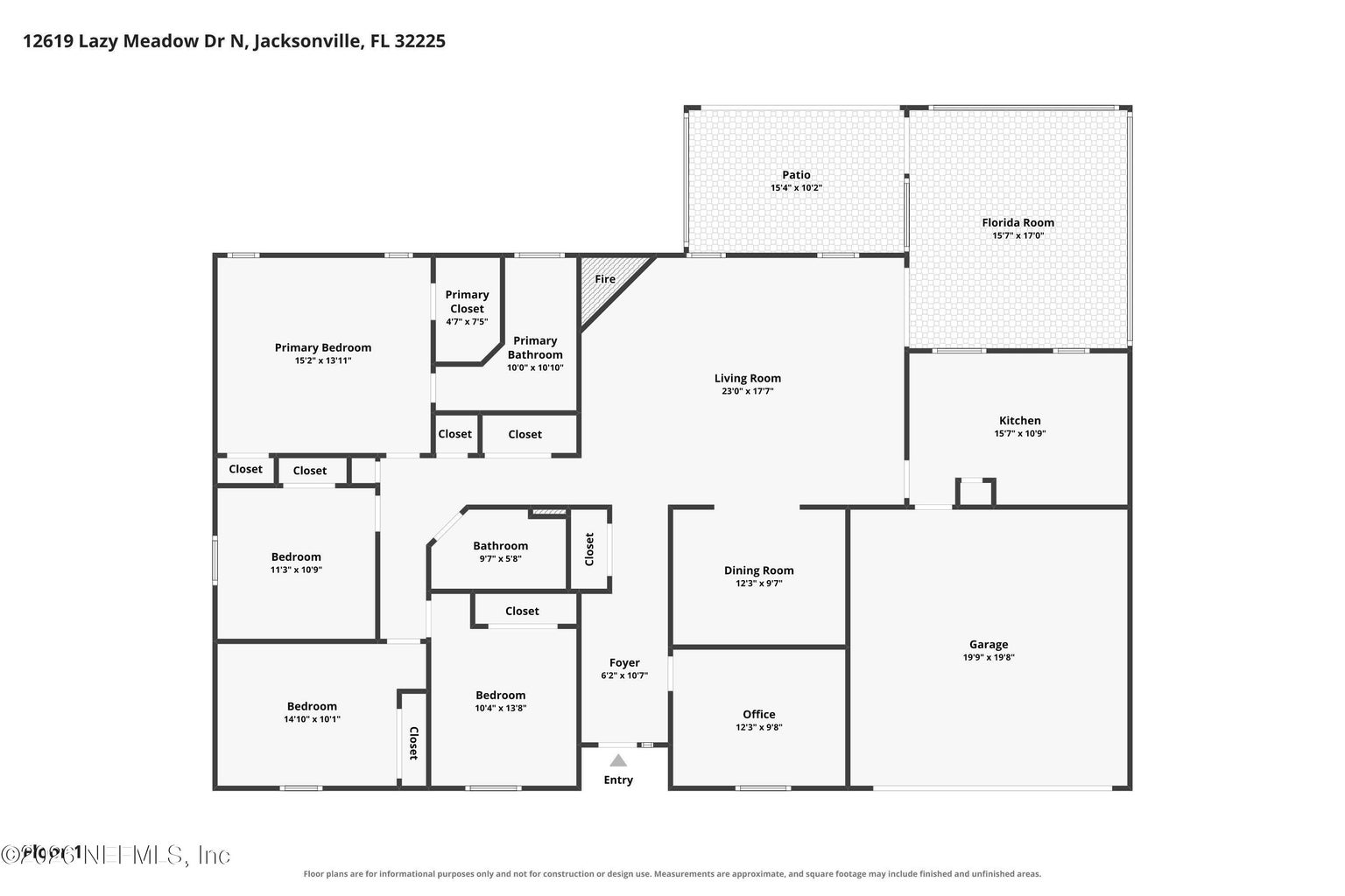 Floor plan of 12619 Lazy Meadow Drive N
